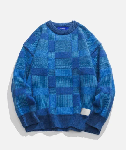 Aelfric Eden 3D Embroidery Plaid Sweater