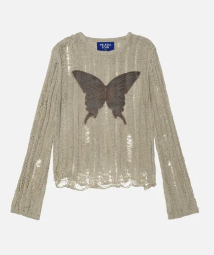 Aelfric Eden Embroidery Butterfly Cut-Out Sweater