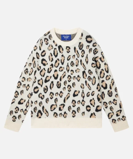 Aelfric Eden Apricot Leopard Print Sweater