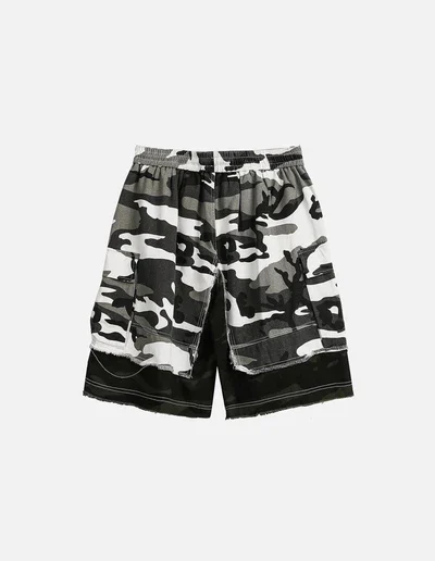 Aelfric Eden Camouflage Patchwork Shorts