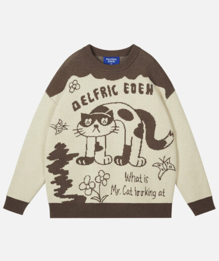 Aelfric Eden Color Blocking Cat Sweater