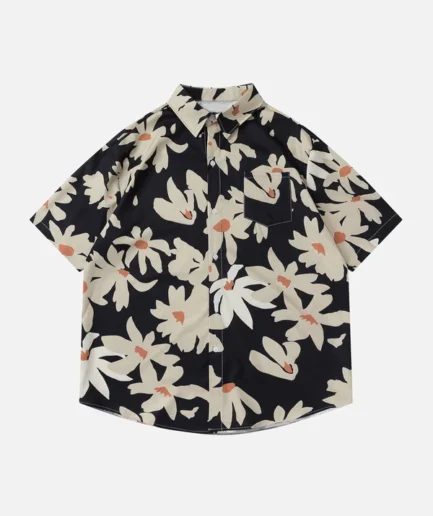 Aelfric Eden Flower Power Print Short Sleeve Shirt