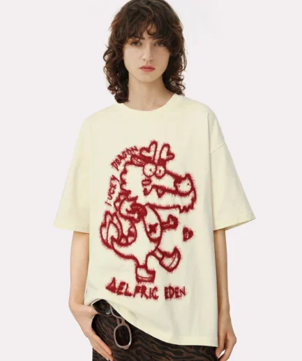 Aelfric Eden Embroidery Dragon Tee