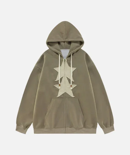 Aelfric Eden Embroidery Star Zip Up Hoodie