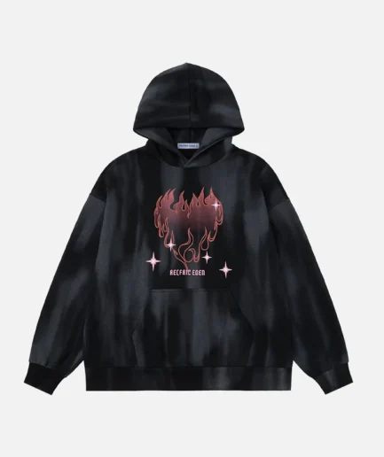 Aelfric Eden Flame 3D Print Washed Hoodie – Aelfric Eden