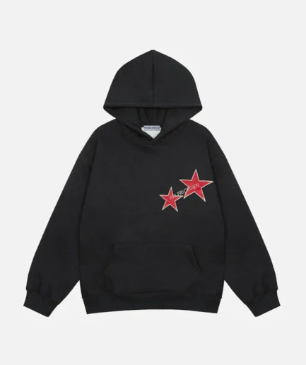 Aelfric Eden Star Print Black Hoodie