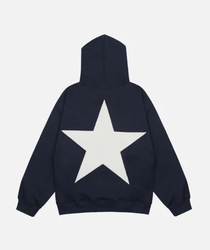 Aelfric Eden Star Print Blue Hoodie